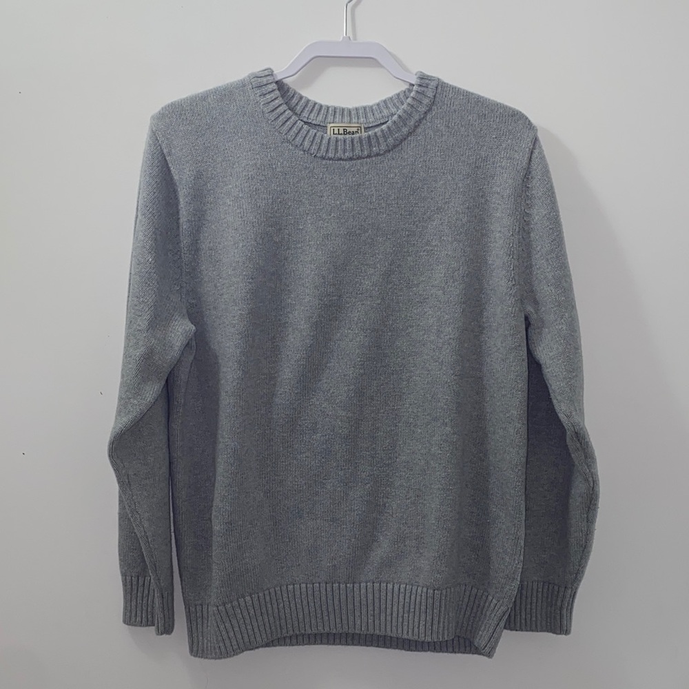 L.L. Bean Men's Classic Gray Crewneck Sweater